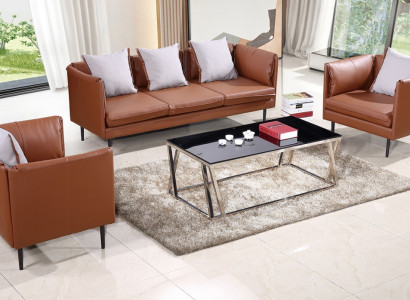 Sofa sada Pohovka Sofa Polštář Sedadla Pohovky Křesla 3+1+1 Nábytkové zařízení do kanceláře.